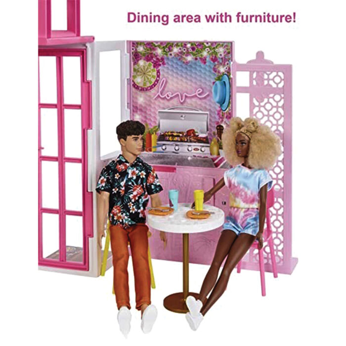 Stylish Dollhouse with Barbie Doll & Accessories