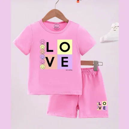 Love Shirt And Short PINK